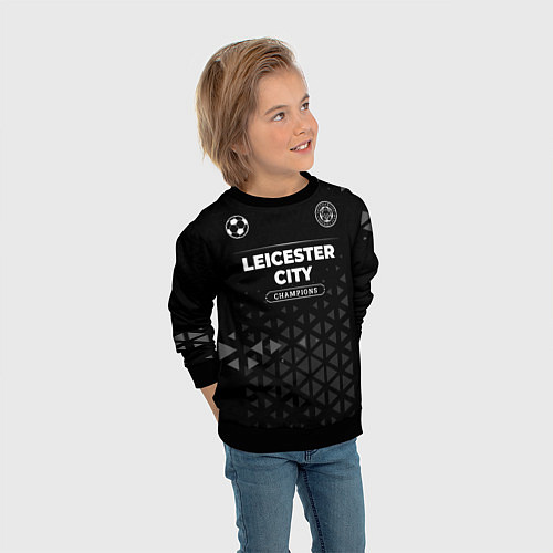 Детский свитшот Leicester City Champions Uniform / 3D-Черный – фото 3