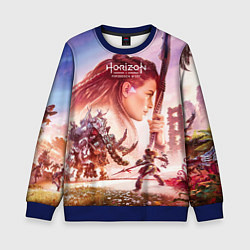 Свитшот детский Horizon Forbidden West, цвет: 3D-синий