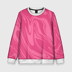 Детский свитшот РОЗОВЫЕ РАЗВОДЫ КРАСКИ МРАМОРНЫЙ