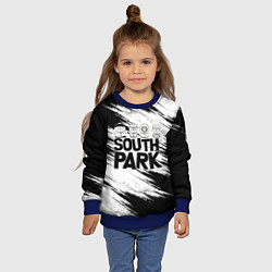 Свитшот детский Южный парк - персонажи и логотип South Park, цвет: 3D-синий — фото 2