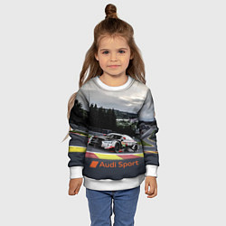 Свитшот детский Audi Sport Racing team Ауди Спорт Гоночная команда, цвет: 3D-белый — фото 2