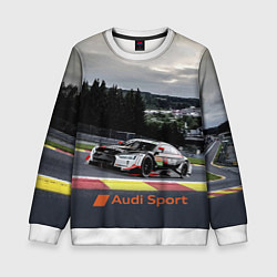 Свитшот детский Audi Sport Racing team Ауди Спорт Гоночная команда, цвет: 3D-белый
