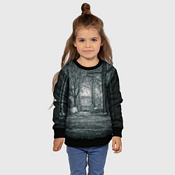 Свитшот детский Мрачный особняк, цвет: 3D-черный — фото 2
