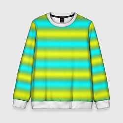 Детский свитшот Бирюзово-желтые неоновые полосы