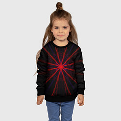 Свитшот детский Красный эфир 3D - абстракция, цвет: 3D-черный — фото 2