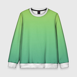 Свитшот детский Shades of Green GRADIENT, цвет: 3D-белый