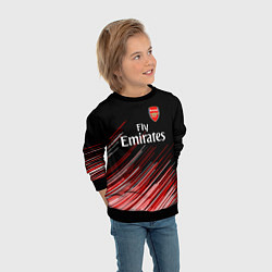 Свитшот детский Arsenal полосы, цвет: 3D-черный — фото 2
