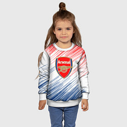 Свитшот детский Арсенал arsenal logo, цвет: 3D-белый — фото 2