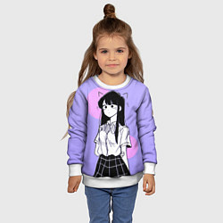 Свитшот детский Милая Коми У Коми проблемы с общением, цвет: 3D-белый — фото 2