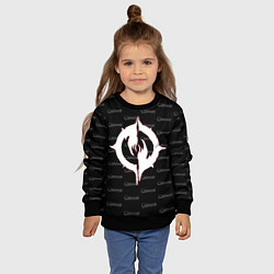 Свитшот детский Chaoseum Pattern Emblem, цвет: 3D-черный — фото 2