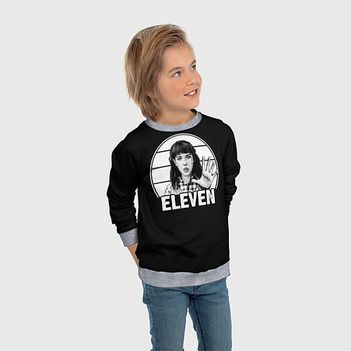Детский свитшот ELEVEN Очень странные дела / 3D-Меланж – фото 3