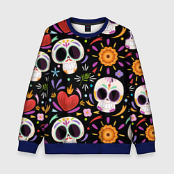 Детский свитшот Веселые черепа в цветах