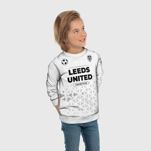 Детский свитшот Leeds United Champions Униформа / 3D-Белый – фото 3