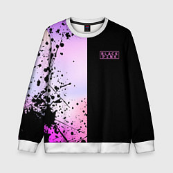 Свитшот детский BLACKPINK HALF COLORS, цвет: 3D-белый