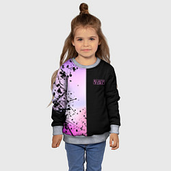 Свитшот детский BLACKPINK HALF COLORS, цвет: 3D-меланж — фото 2