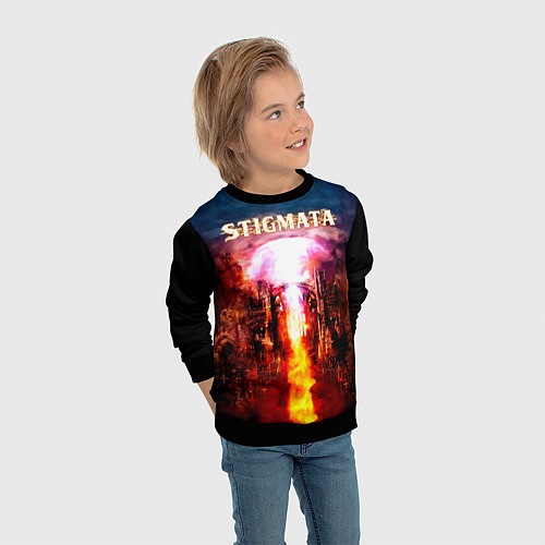 Детский свитшот Stigmata альбом / 3D-Черный – фото 3