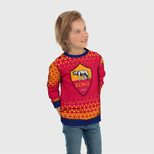 Детский свитшот Рома roma абстракция / 3D-Синий – фото 3