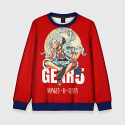 Свитшот детский ЛУФФИ 5 ГИР ONE PIECE На луне, цвет: 3D-синий