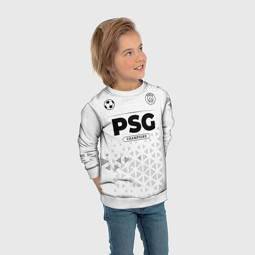Детский свитшот PSG Champions Униформа / 3D-Белый – фото 3