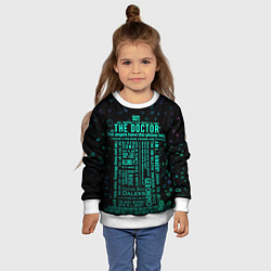 Свитшот детский Tardis Doctor Who Memories, цвет: 3D-белый — фото 2