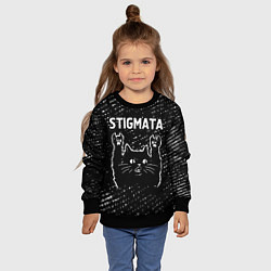 Свитшот детский Группа Stigmata и Рок Кот, цвет: 3D-черный — фото 2