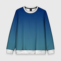 Детский свитшот Текстурированный сине-бирюзовый градиент