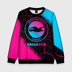 Свитшот детский Brighton Neon Gradient, цвет: 3D-черный