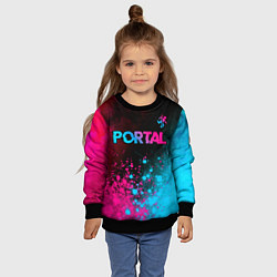 Свитшот детский Portal Neon Gradient, цвет: 3D-черный — фото 2