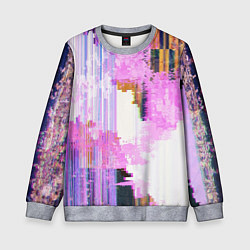 Свитшот детский Glitch art Fashion trend, цвет: 3D-меланж