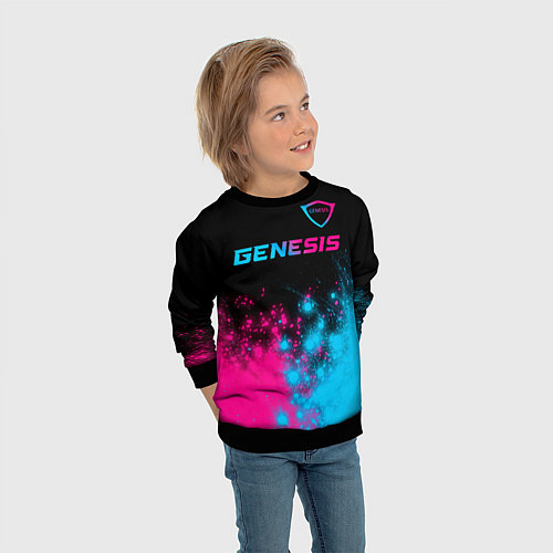 Детский свитшот Genesis Neon Gradient / 3D-Черный – фото 3