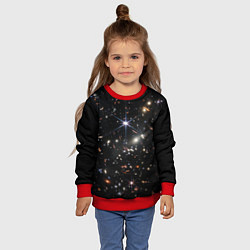 Свитшот детский Новое изображение ранней вселенной от Джеймса Уэбб, цвет: 3D-красный — фото 2