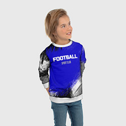 Свитшот детский Sports club FOOTBALL, цвет: 3D-белый — фото 2