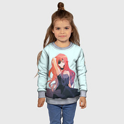 Свитшот детский Красотка Хва, цвет: 3D-меланж — фото 2
