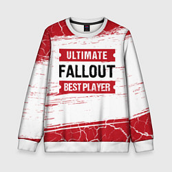 Свитшот детский Fallout: красные таблички Best Player и Ultimate, цвет: 3D-белый