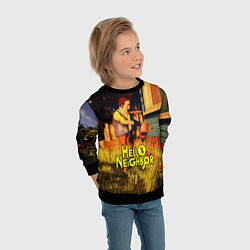 Свитшот детский Hello Neighbor Привет сосед Сосед поливает, цвет: 3D-черный — фото 2