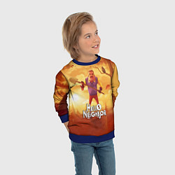 Свитшот детский Hello Neighbor Привет сосед Сосед с лопатой, цвет: 3D-синий — фото 2