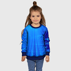 Свитшот детский Неоновый фонари и лучи - Синий, цвет: 3D-синий — фото 2