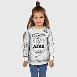 Свитшот детский Ajax Football Club Number 1 Legendary, цвет: 3D-белый — фото 2