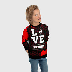 Свитшот детский Skyrim Love Классика, цвет: 3D-черный — фото 2