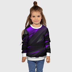 Свитшот детский Geometry Черный и фиолетовый, цвет: 3D-белый — фото 2