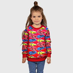 Свитшот детский Спортивные машины, цвет: 3D-красный — фото 2
