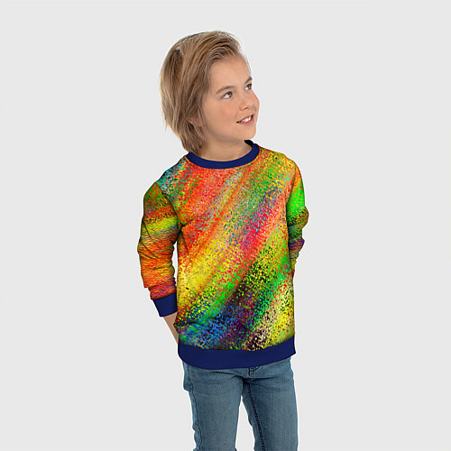 Детский свитшот Rainbow inclusions / 3D-Синий – фото 3