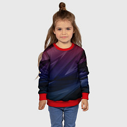Свитшот детский Geometry violet dark, цвет: 3D-красный — фото 2