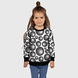 Свитшот детский Объёмные шары - текстура, цвет: 3D-черный — фото 2