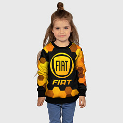 Свитшот детский Fiat - Gold Gradient, цвет: 3D-черный — фото 2