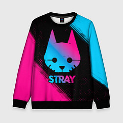 Свитшот детский Stray - Neon Gradient, цвет: 3D-черный