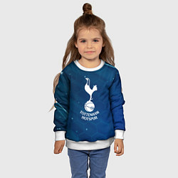 Свитшот детский Tottenham hotspur Соты абстракция, цвет: 3D-белый — фото 2