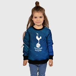 Свитшот детский Tottenham hotspur Соты абстракция, цвет: 3D-черный — фото 2