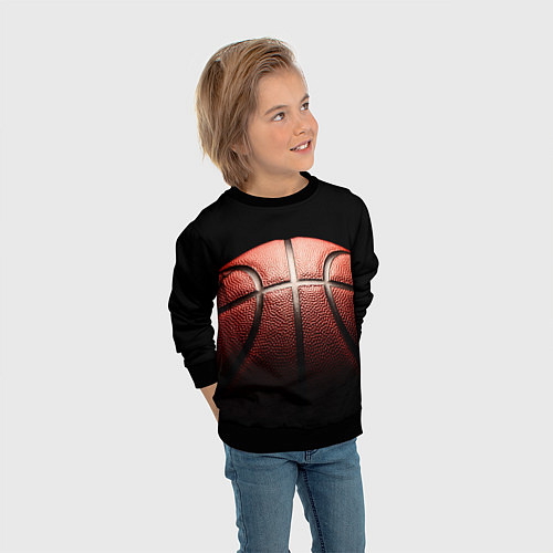 Детский свитшот Basketball ball / 3D-Черный – фото 3