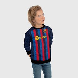 Свитшот детский Барселона форма 20222023, цвет: 3D-черный — фото 2